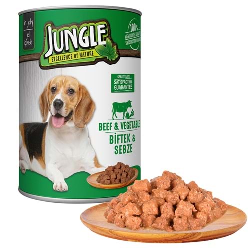 PELAGOS Jungle Köpek Maması (Konserve-400gr) Yetişkin-Biftekli Sebzeli *12