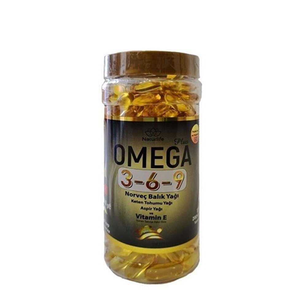 NATURLİFE Takviye Edici Gıda Omega 3-6-9 200 Kapsül