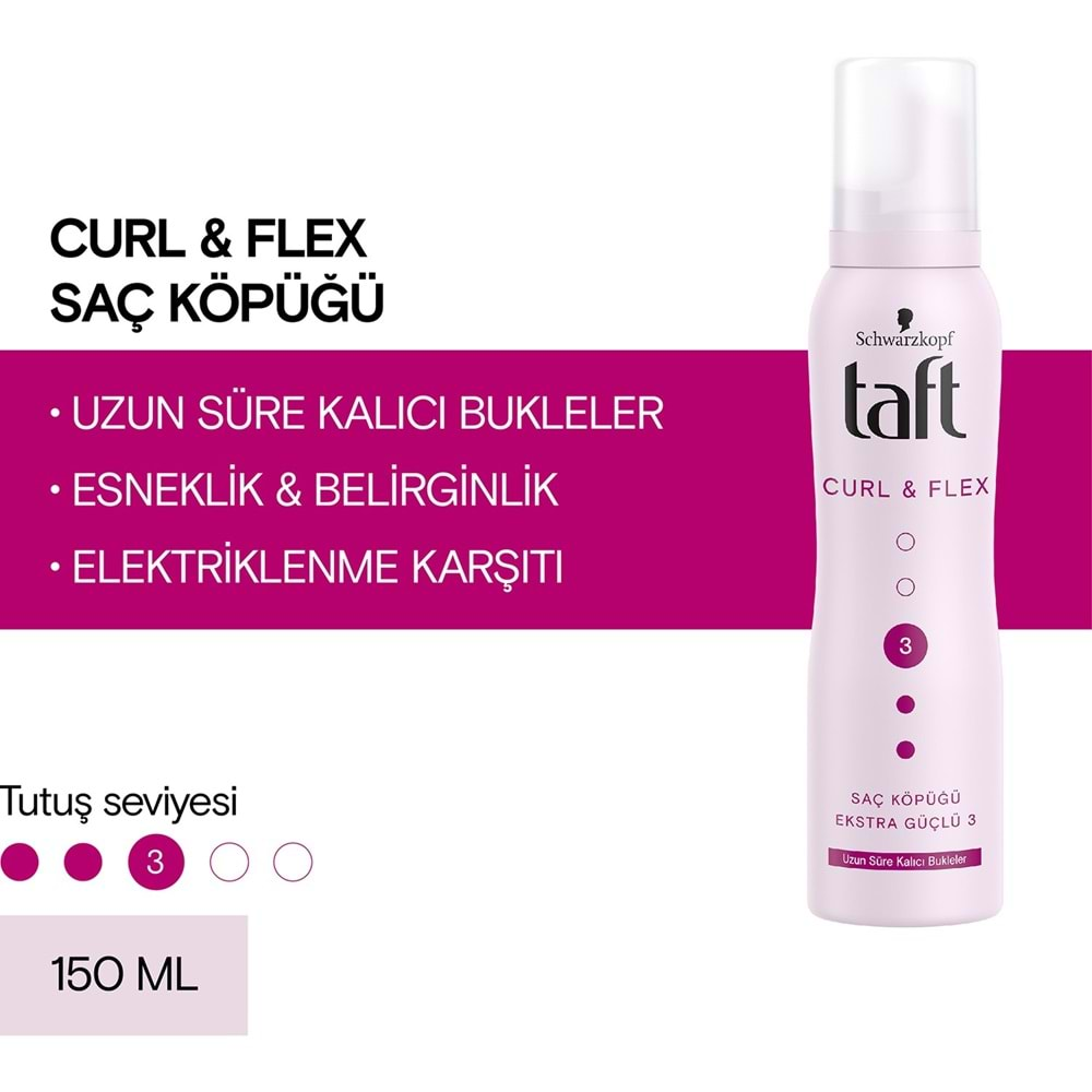 TAFT Saç Köpüğü (150ml) Ekstra Güç No:3