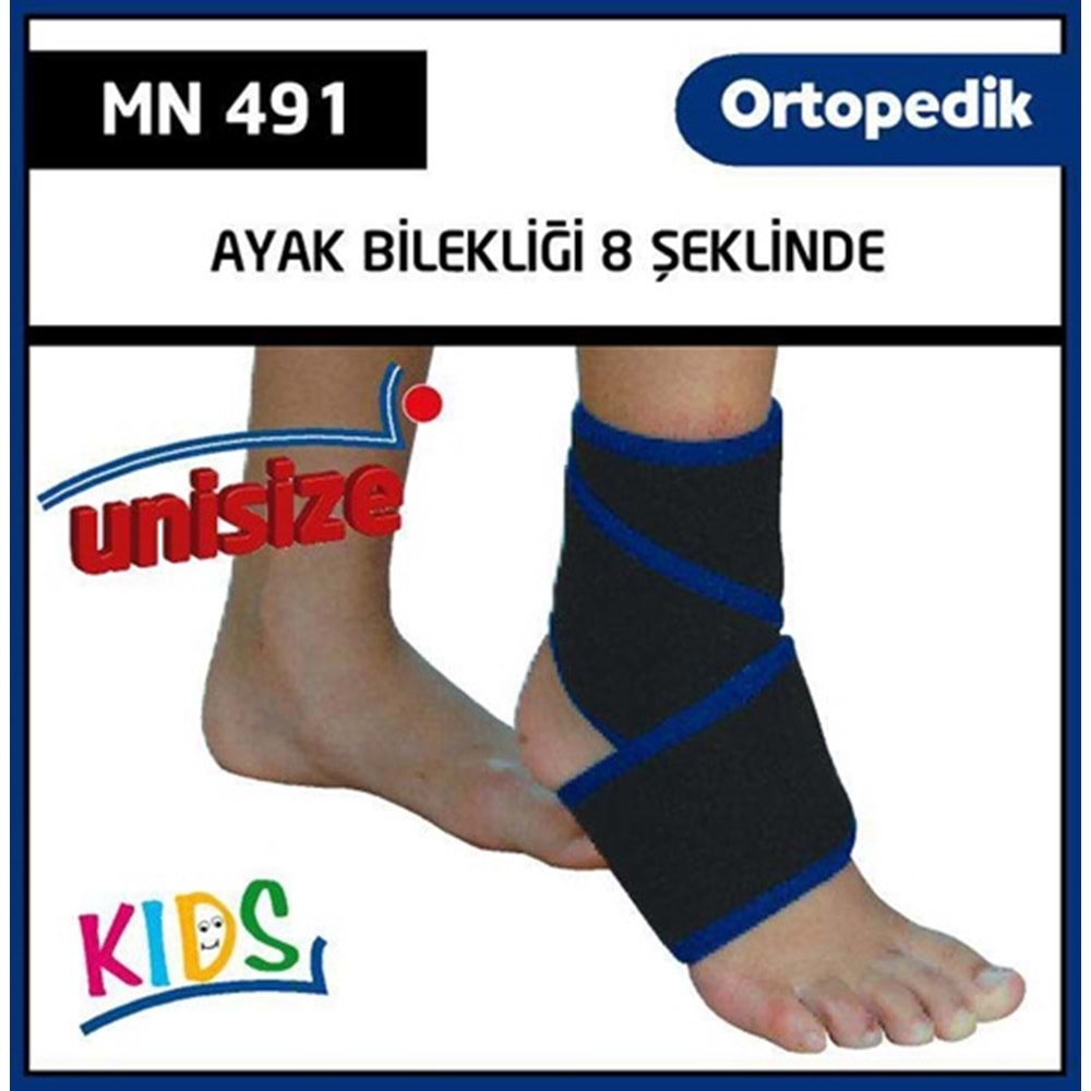 MİNİON Ayak Bilekliği 8 Bandajı Çocuk (MN 491)