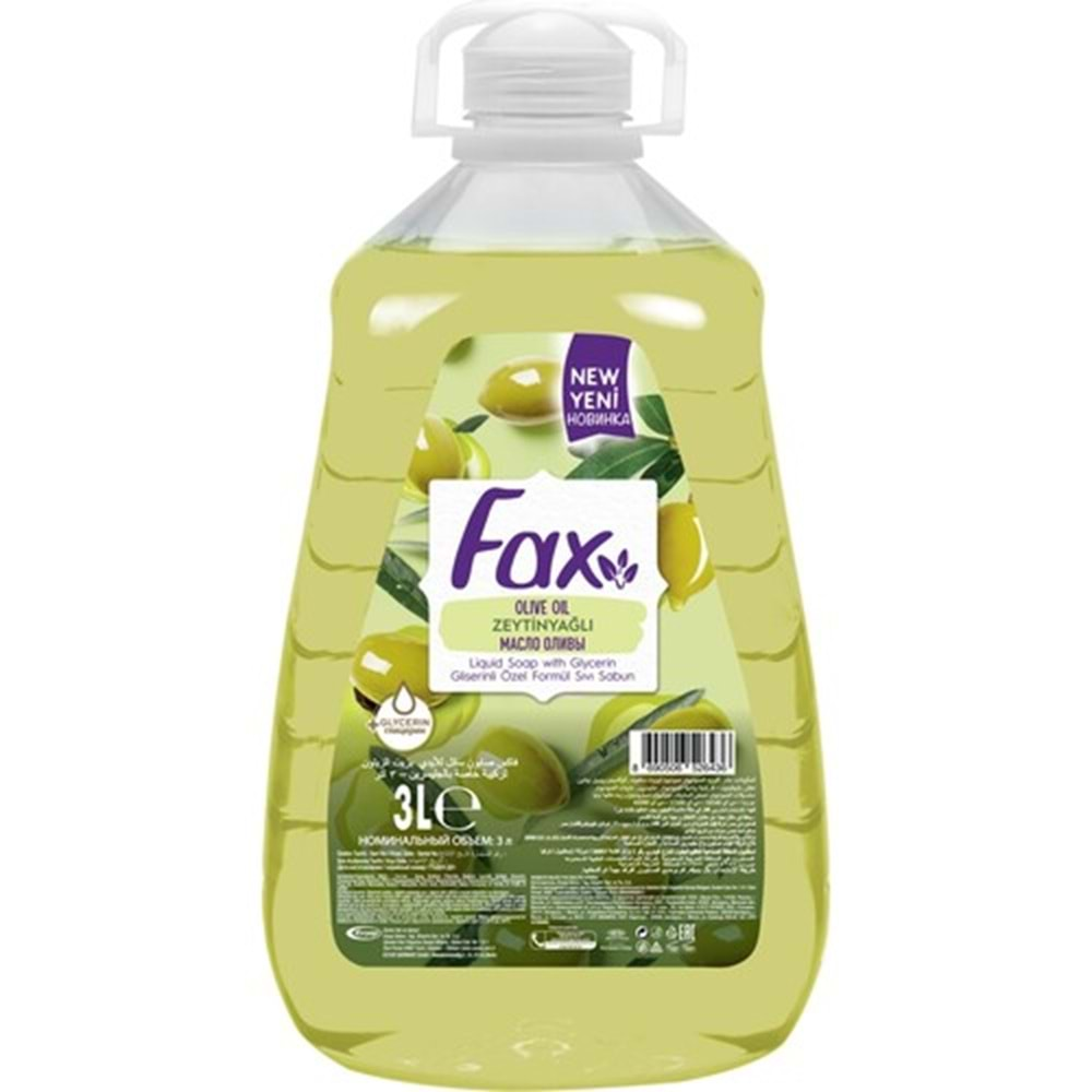 FAX Sıvı Sabun (3 Litre) Zeytinyağlı