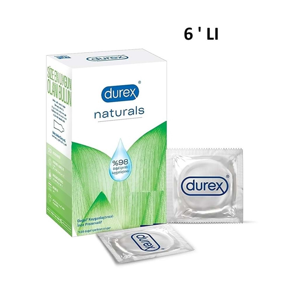 DUREX Prezervatif Naturals 6lı