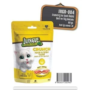 PELAGOS Jungle Kedi Crunch Ödül (60gr) Deri ve Tüy Bakımı *10