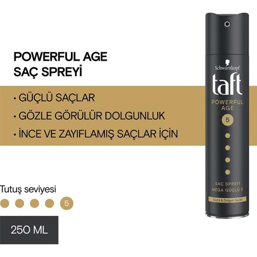 TAFT Saç Spreyi (250ml) Power Age No:5