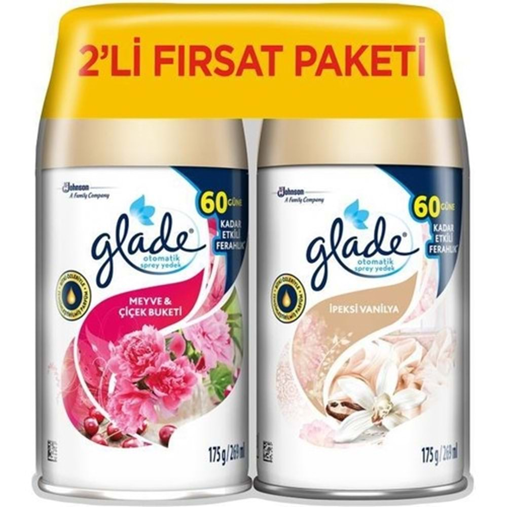 GLADE Otomatik Sprey Yedek (2li) Vanilya+Meyve