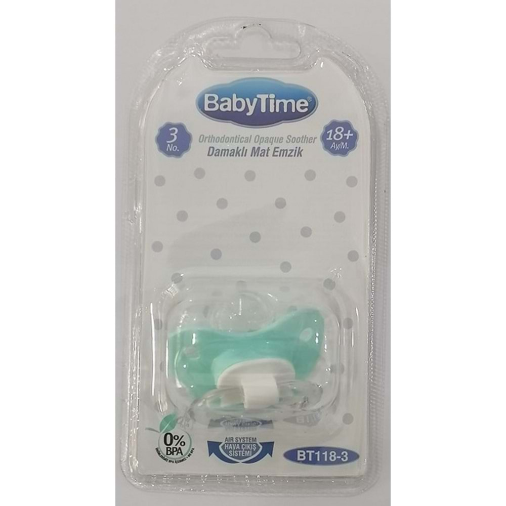 BABYTİME 118/3 Damaklı Mat Emzik No:3