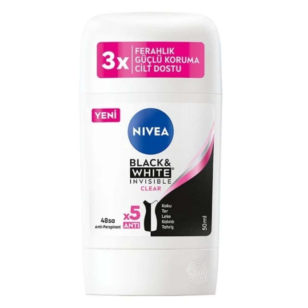 NİVEA Stick (Bayan) B&W-Clear 50ml