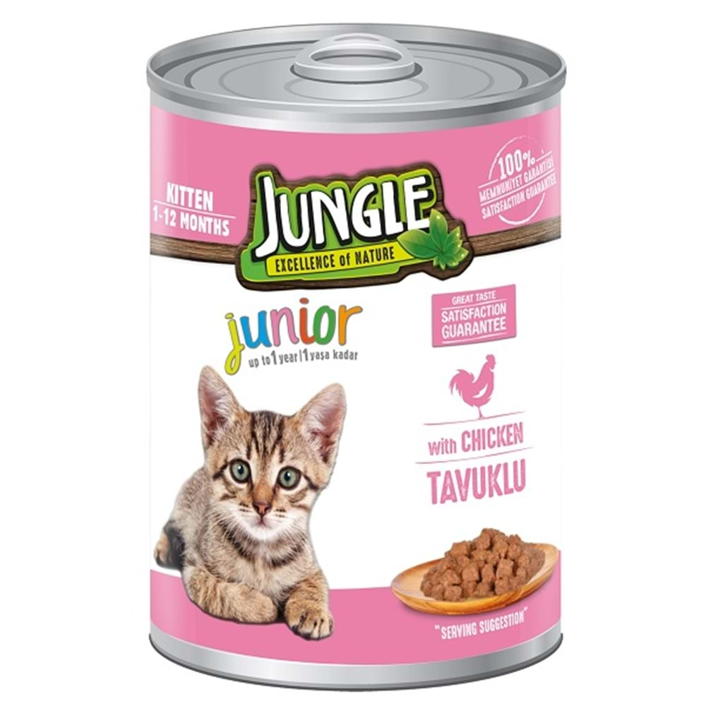 PELAGOS Jungle Kedi Maması (Konserve-400gr) Yavru-Tavuklu *12