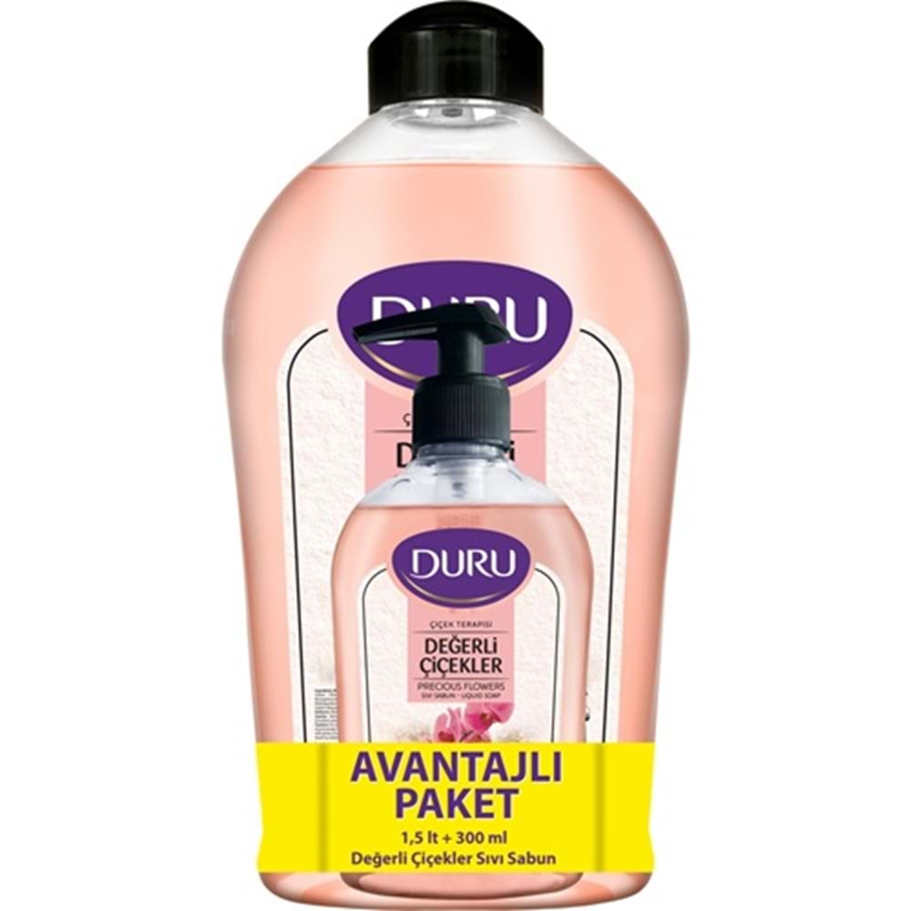 DURU Sıvı Sabun 1,5 lt Çiçek Terapisi + Duru Sıvı Sabun 300 ml Çiçek Terapisi