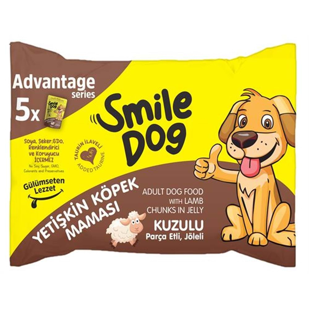 PELAGOS Smile Köpek Maması (Pouch-425gr) Yetişkin Köpek - Kuzulu