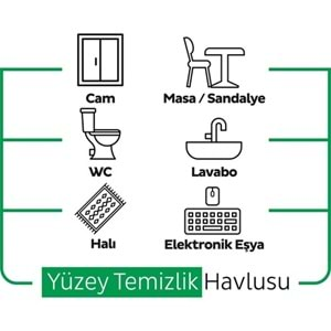 SLEEPY Yüzey Temizlik Havlusu (100lü) Beyaz Sabun