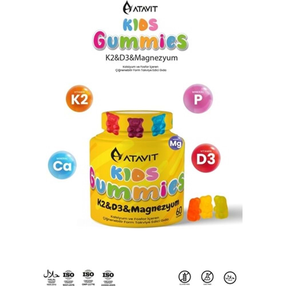 K-ATAVİT Gummies (60lı) K2-D3-Magnezyum