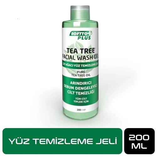 SOFTTOPLUS Çay Ağacı Özlü Yüz Temizleme Jeli 200ml