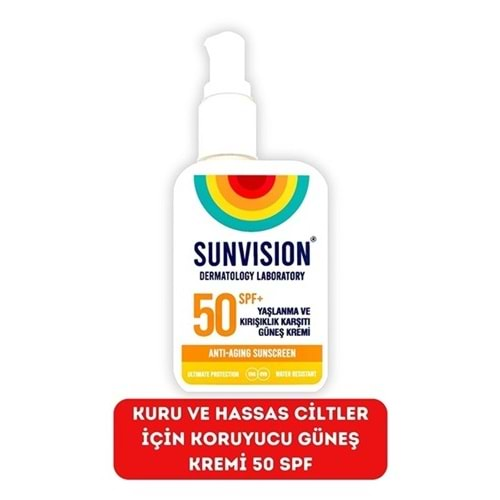 SUNVİSİON Güneş Kremi (50ml) Yağlanma ve Kırışıklık Karşıtı