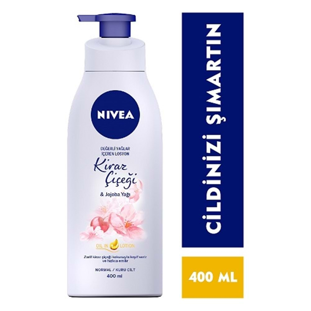 NİVEA Vücut Losyonu (400ml) Kiraz Çiçeği-Jojoba