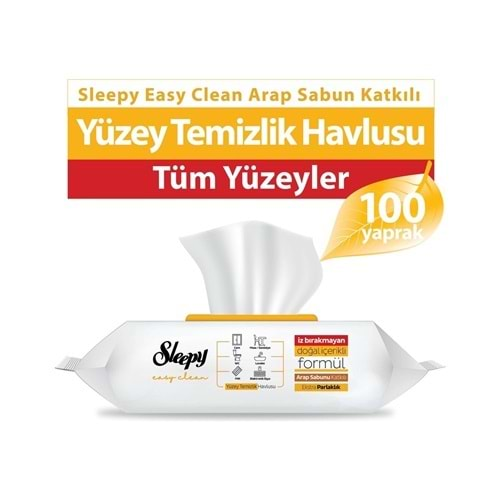 SLEEPY Yüzey Temizlik Havlusu (100lü) Arap Sabunu