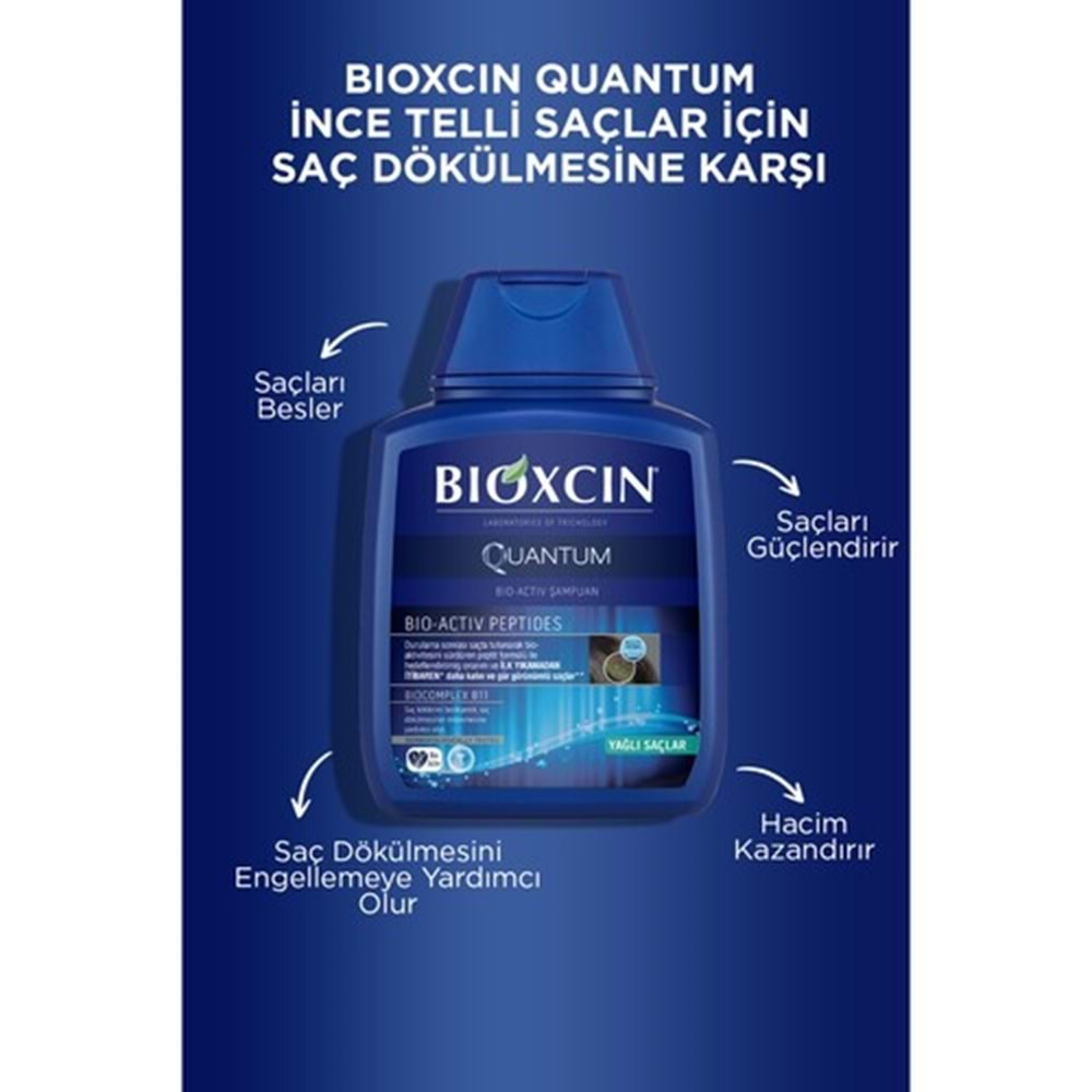 BİOXCİN Şampuan Quantum (300ml/3al-2öde) Yağlı Saçlar