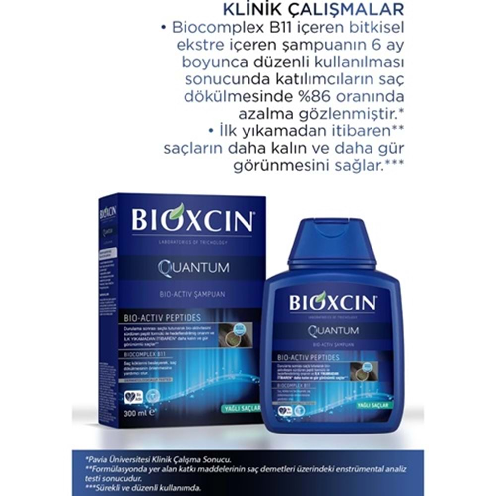 BİOXCİN Şampuan Quantum (300ml/3al-2öde) Yağlı Saçlar