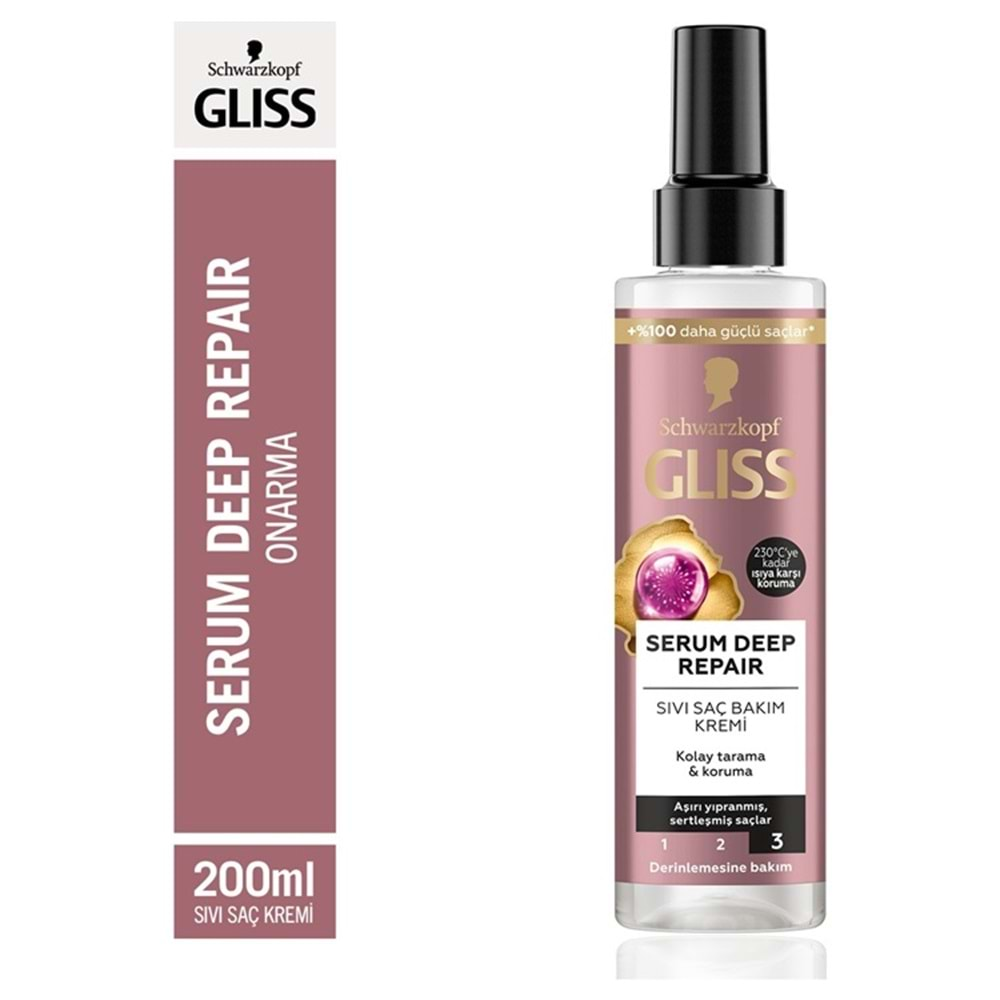 GLİSS Saç Kremi (Sıvı-200ml) Deep Repair