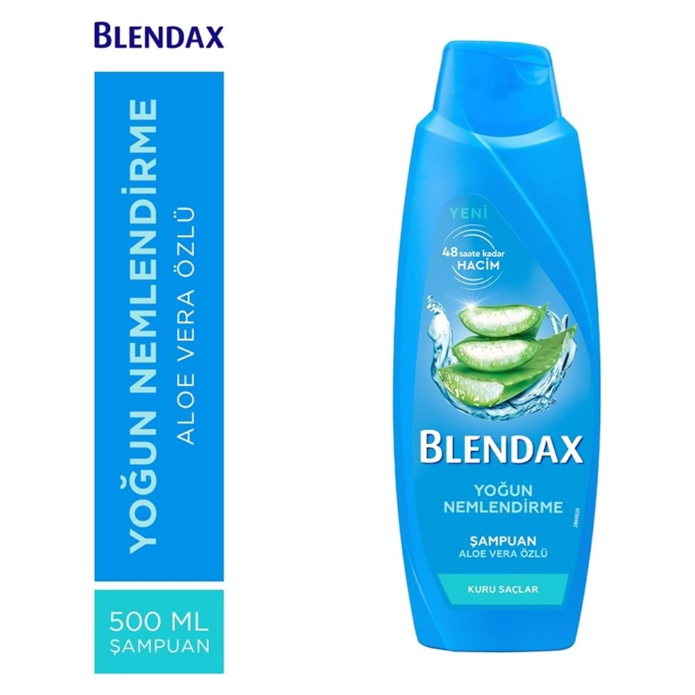 BLENDAX Şampuan (500ml) Yoğun Nemlendirici-AloeVera