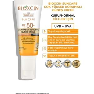 BİOXCİN Sun Care Spf 50+Kuru/Normal 50 ml.