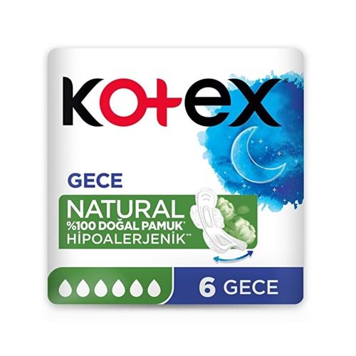 KOTEX Ped Natural (Gece) 6lı
