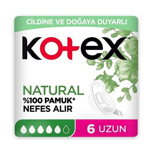 KOTEX Ped Natural (Uzun) 6lı