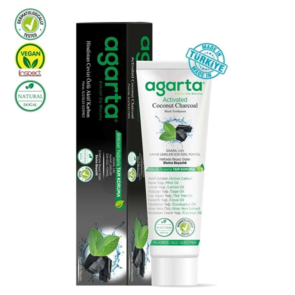 AGARTA Diş Macunu (100ml) Aktif Karbon