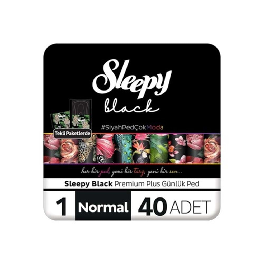 SLEEPY Günlük Ped Black (40lı) Normal