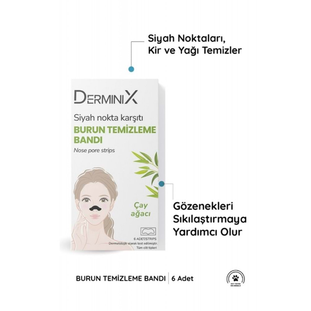 DERMİNİX Siyah Nokta Bandı (6lı) Çay Ağacı