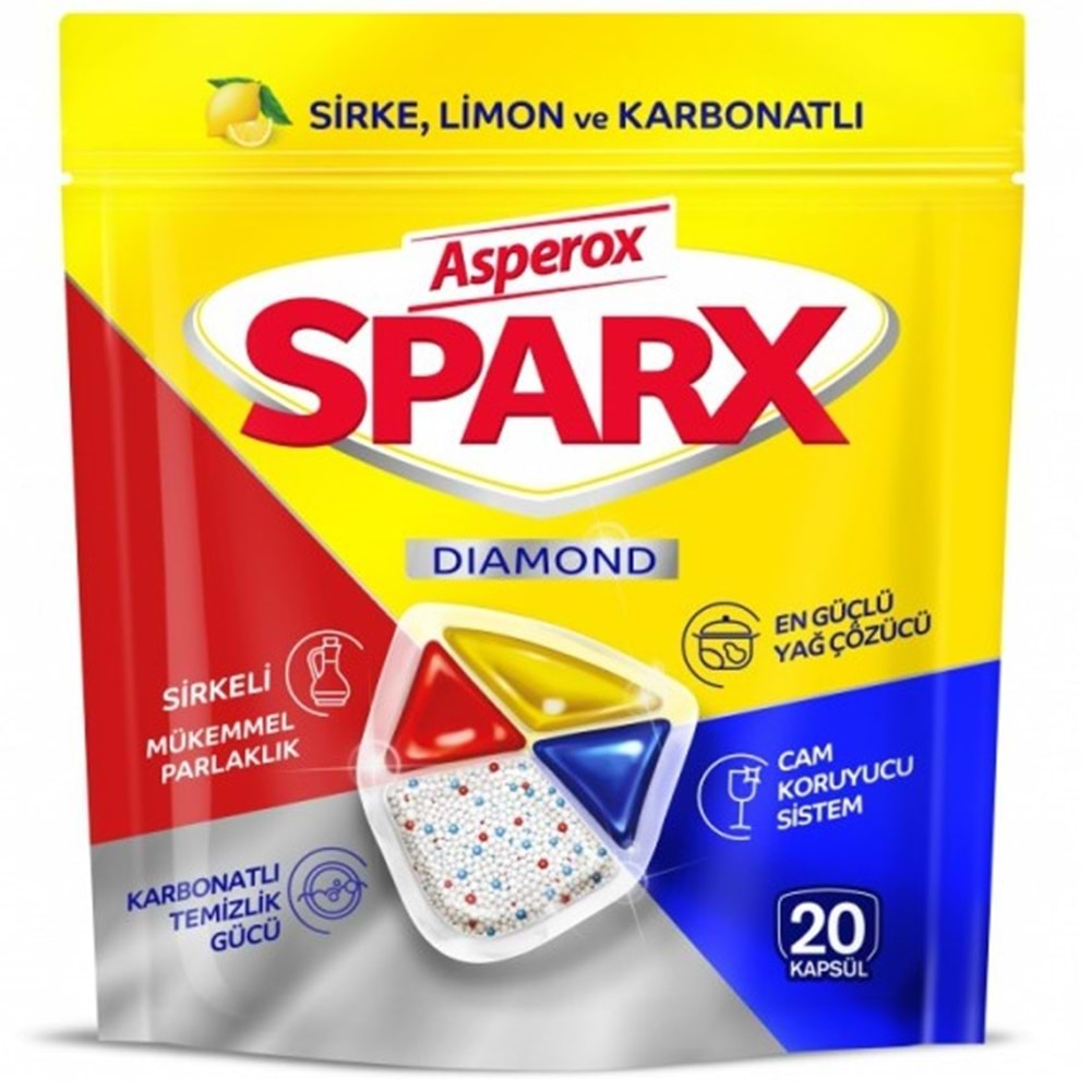 ASPEROX Sparx Bulaşık Makinası Kapsülü 20li