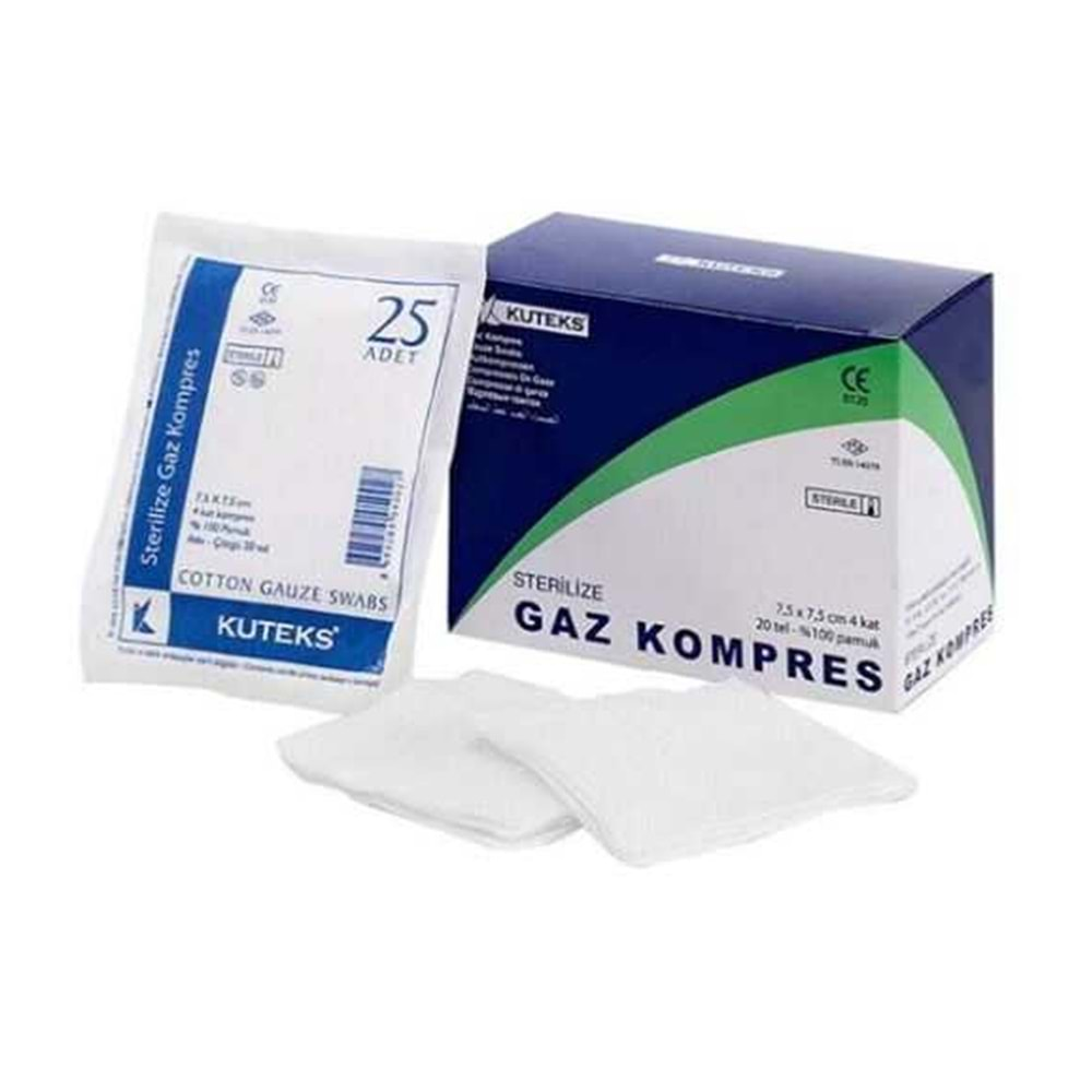 KUTEKS Gaz Kompres (7,5x7,5) 25li