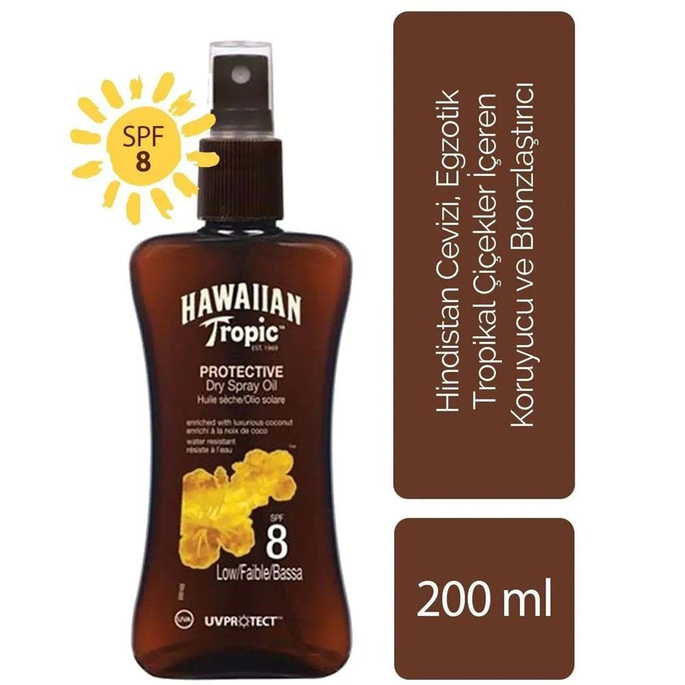 HAWAİİAN TROPİC Oil (200ml-Sprey) F8 Protective Tanning